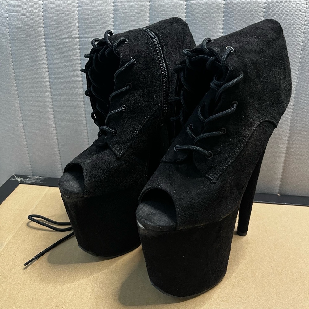 Calf high boots 8 inch pleaser